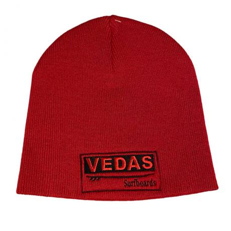 Vedas Surfboards Beanie Surf Hat In Red