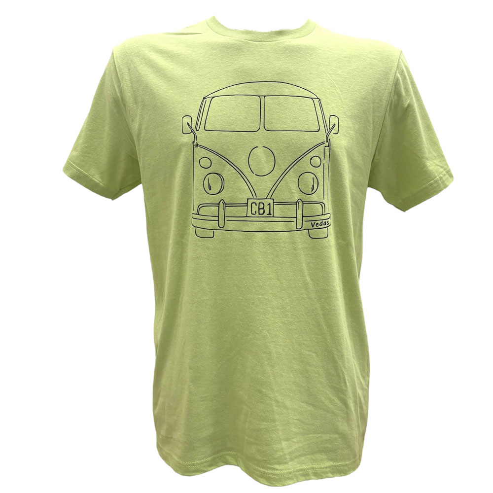 Coldingham Bay Camper Van T-Shirt - Pistachio