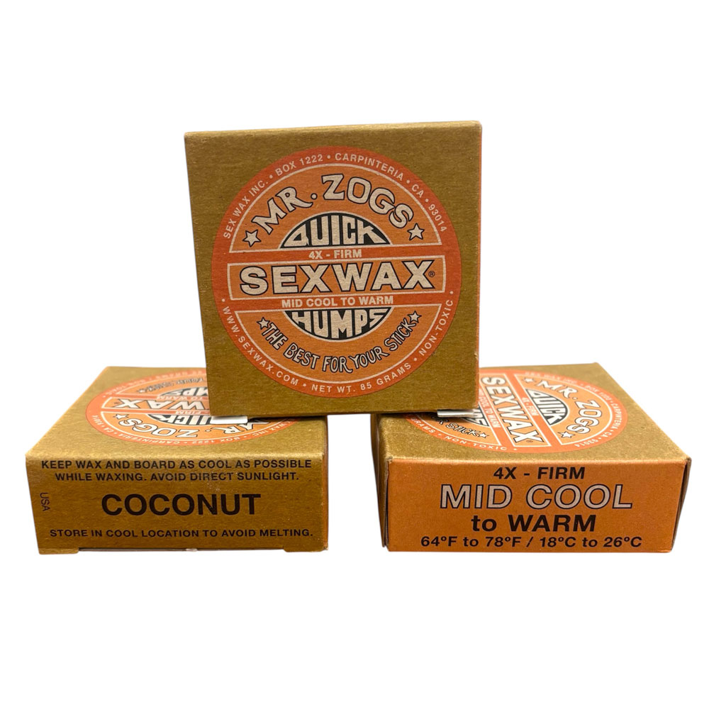 3 x Mr Zogs Sex Wax 4X Mid Cool To Warm Surfboard Wax
