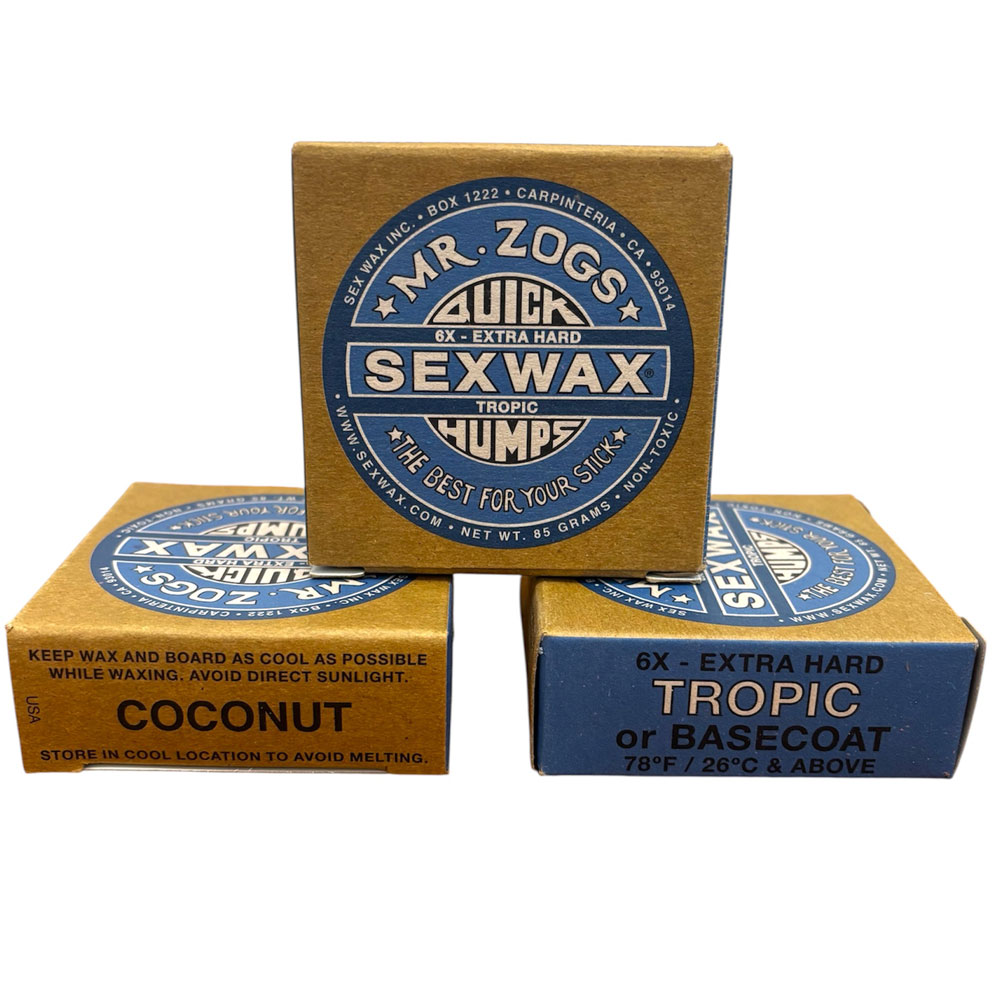 3 x Mr Zogs Sex Wax Base Coat/Tropic Surfboard Wax