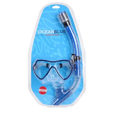 Alder Ocean Blue Adult Pro Single Lens Mask And Snorkle