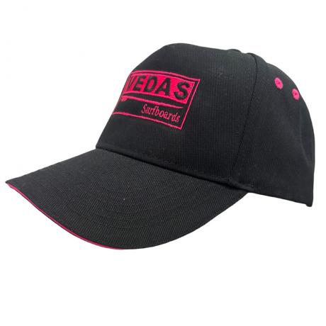 Vedas Surfboard Baseball Cap - Black & Pink 