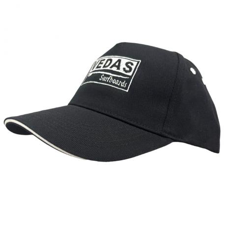 Vedas Surfboard Baseball Cap - Black & White