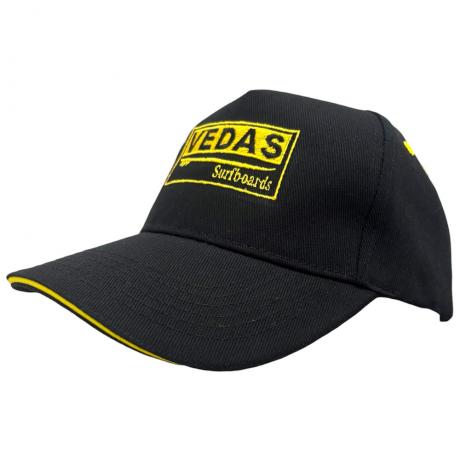 Vedas Surfboard Baseball Cap - Black & Yellow 