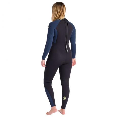 C Skins NuWave Surflite 5-4mm Ladies Wetsuit - Black/Bluestone/Cool Green
