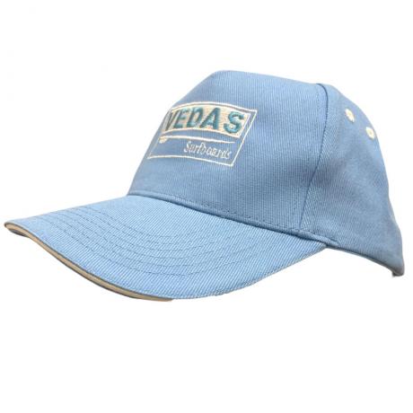 Vedas Surfboard Baseball Cap - Light Blue & White