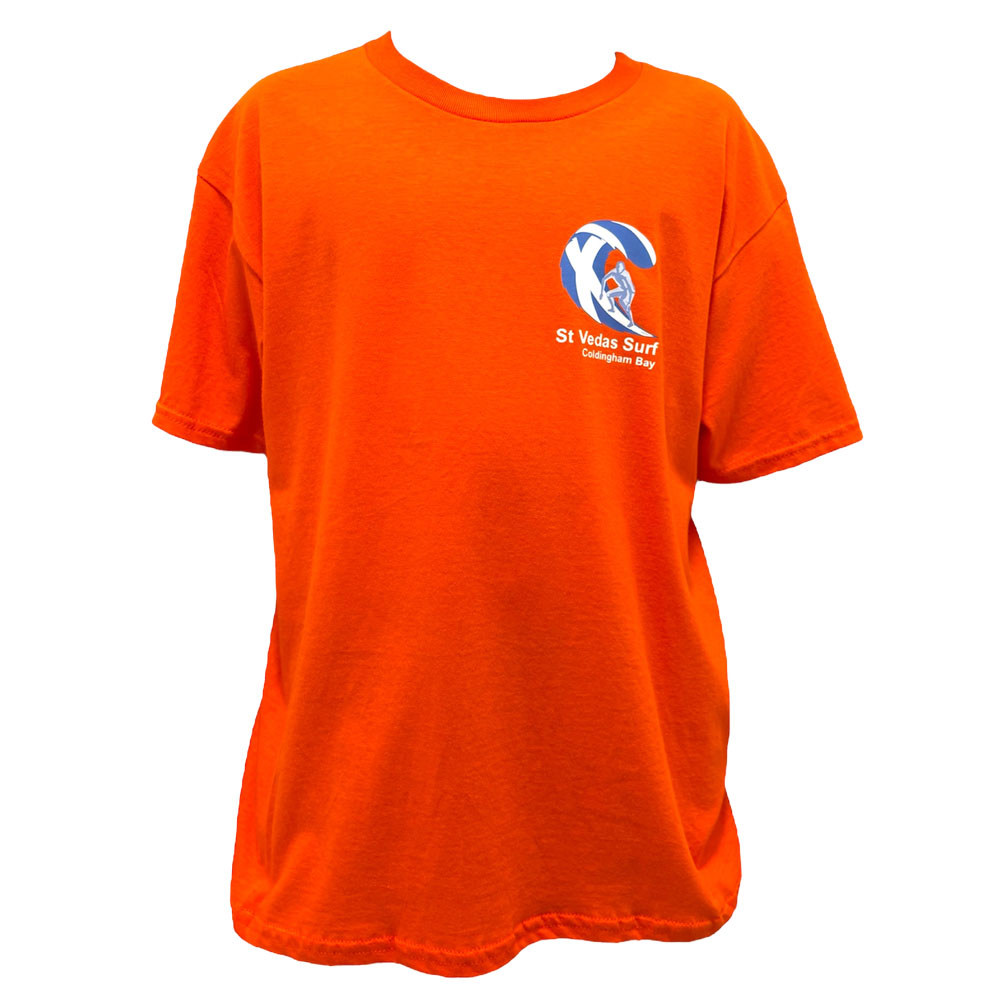 St Vedas Surf Childrens Orange T-Shirt