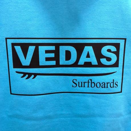 Vedas Surfboards Junior Hawaiian Blue Zippy - Back
