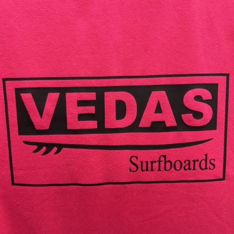 Vedas Surfboards Junior Hot Pink Zippy - Back 