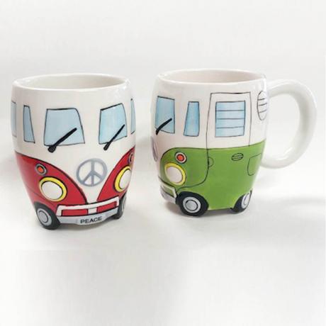 Camper Van Mug - Red & Green