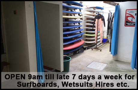 wetsuits, surfboards, bodyboards for rental at st vedas surf shop